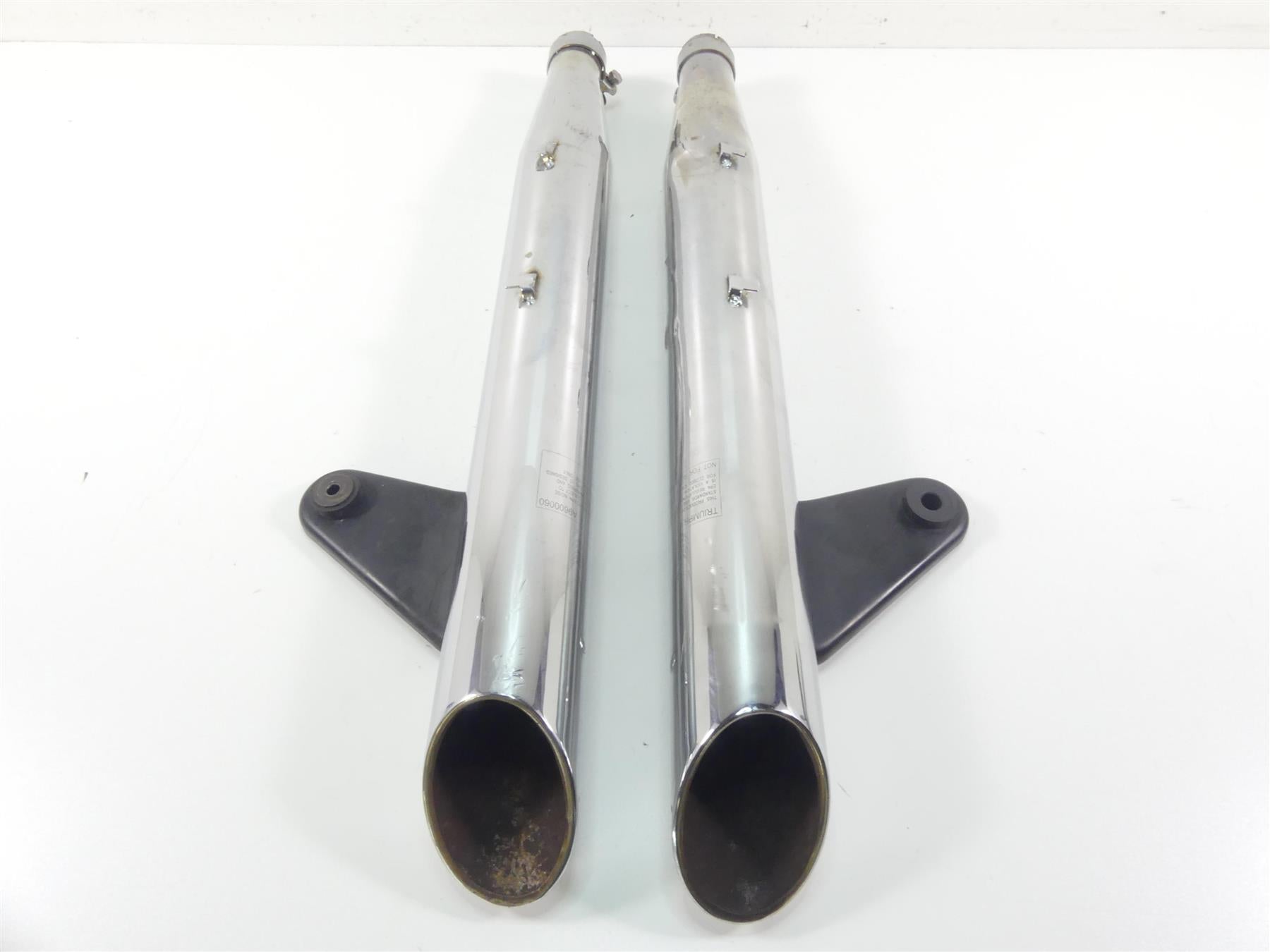 2002 Triumph Bonneville America Exhaust Pipe Muffler Set A9600059 A9600060 {{ shop.shopifyCountryName }} - Mototech271