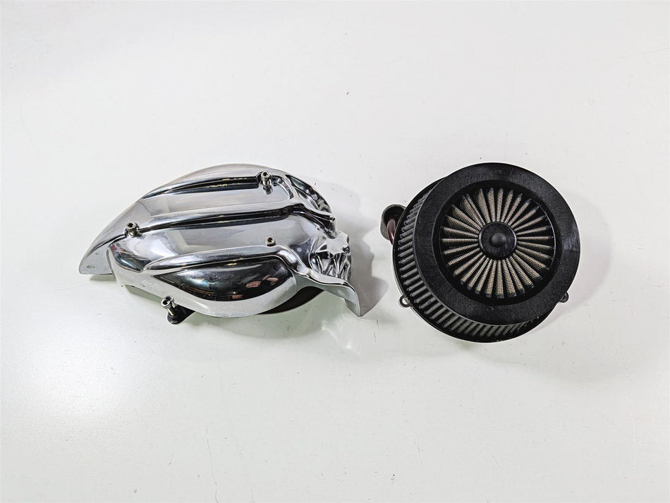 2005 Harley Softail FLSTFSE CVO Fat Boy Kuryakyn Chrome Skull Air Cleaner 950274-Mototech271