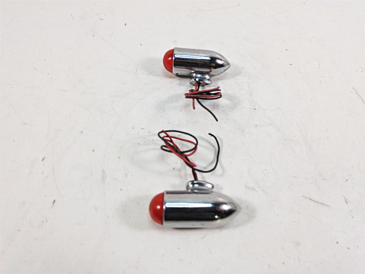 1999 Harley Touring FLHTC Electra Glide Trunk Side Light Lamp Chrome Set {{ shop.shopifyCountryName }} - Mototech271