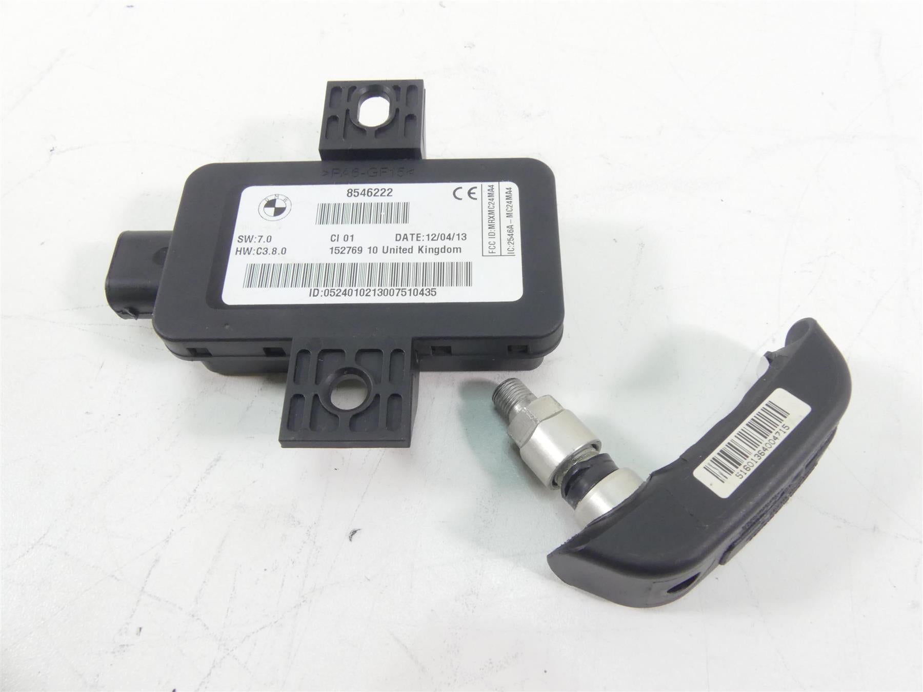 2013 BMW R1200GS GSW K50 Rdc Module Unit & Front Tire Sensor 65758546222 | Mototech271