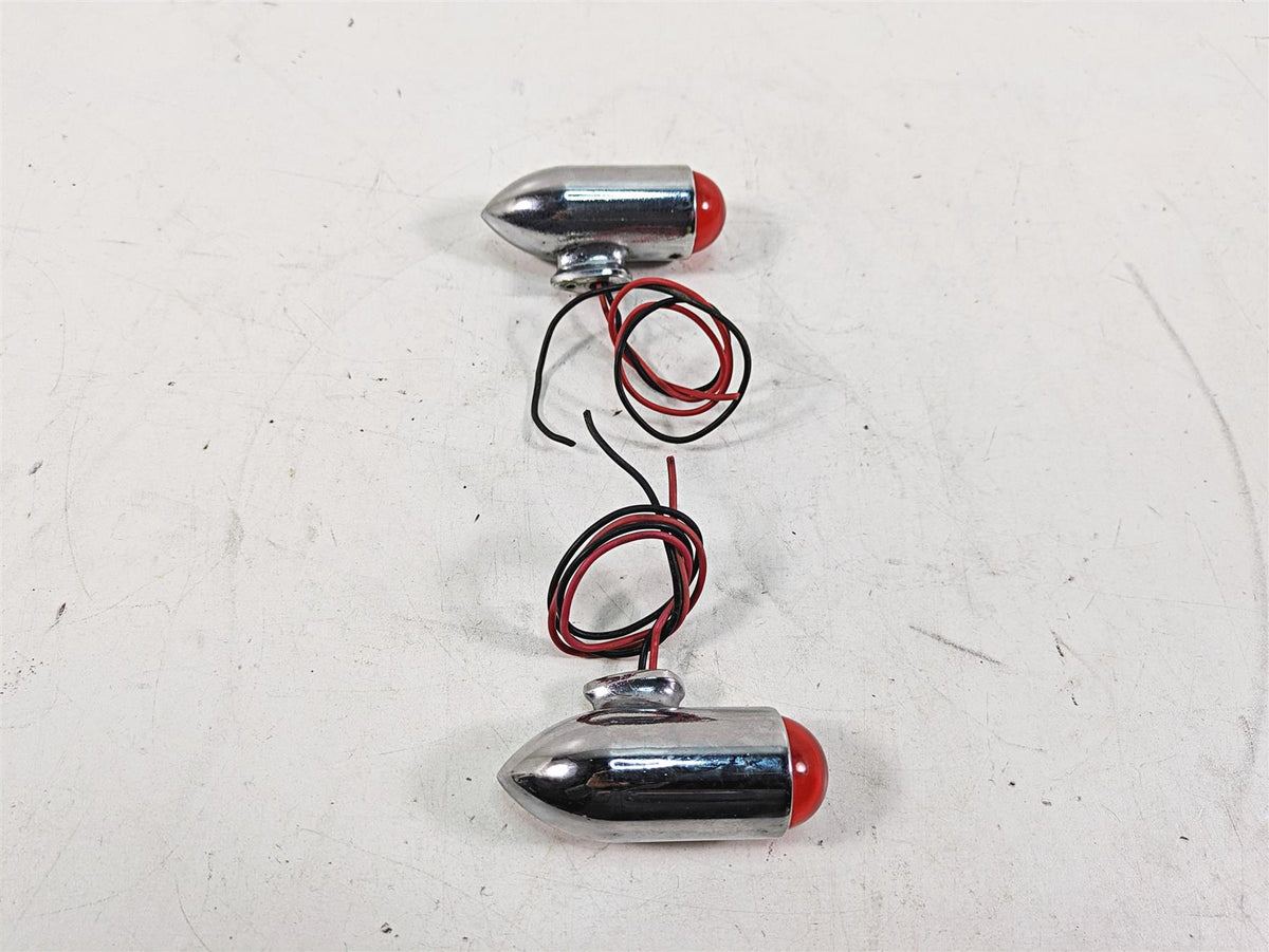 1999 Harley Touring FLHTC Electra Glide Trunk Side Light Lamp Chrome Set {{ shop.shopifyCountryName }} - Mototech271