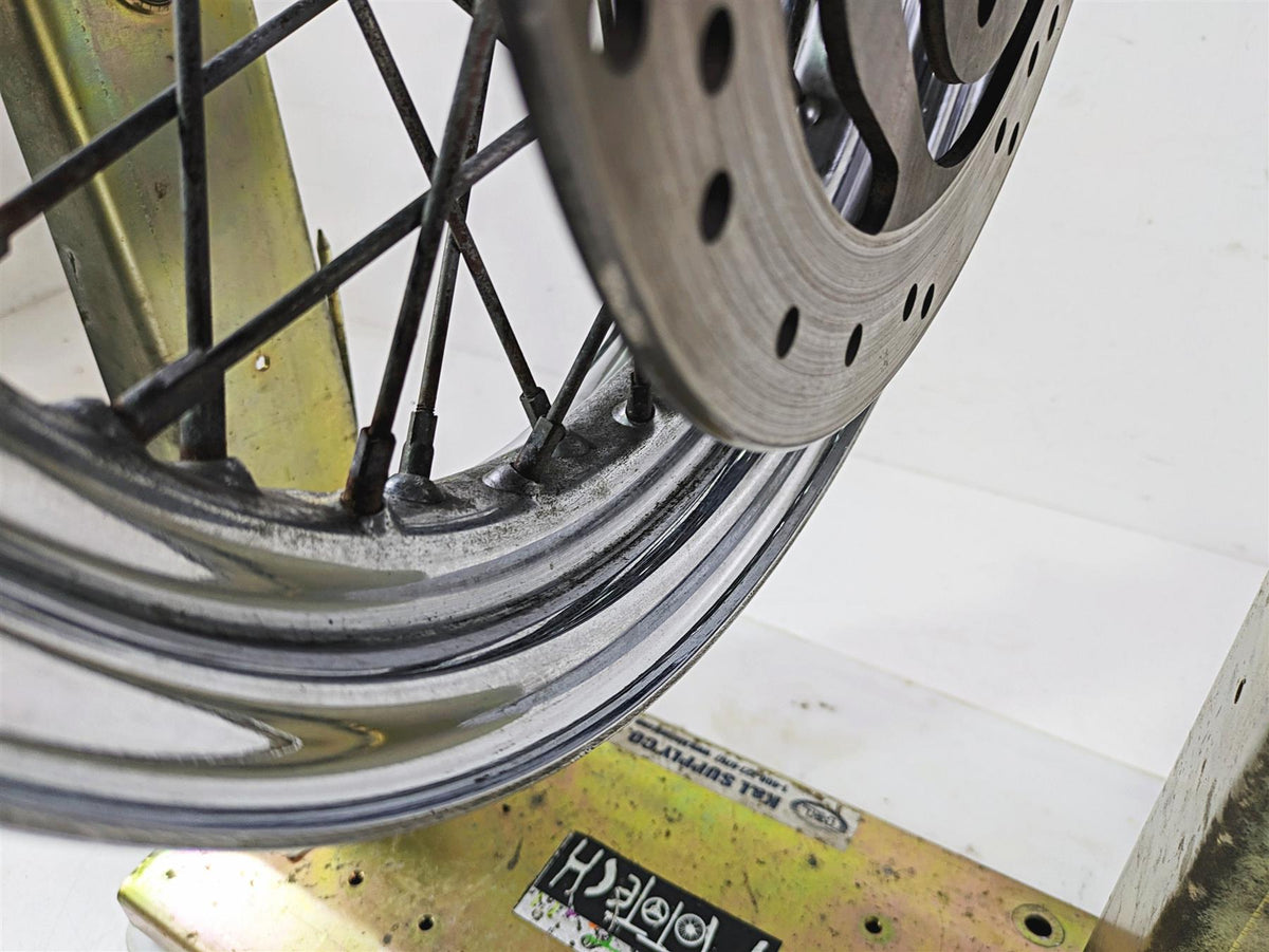2002 Harley FLSTC Softail Heritage 16x3 Front Wheel Rim Rotor & Cover 43085-97 {{ shop.shopifyCountryName }} - Mototech271
