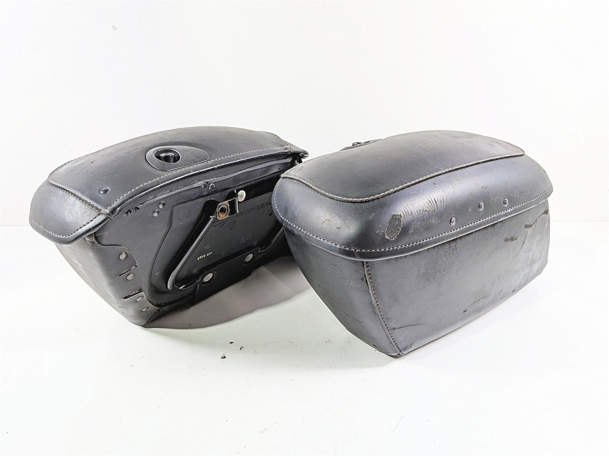 2012 Harley Softail FLSTF Fat Boy Saddlebag & Mounts Leather Hard Bags 53061-00B {{ shop.shopifyCountryName }} - Mototech271
