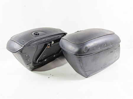 2012 Harley Softail FLSTF Fat Boy Saddlebag & Mounts Leather Hard Bags 53061-00B {{ shop.shopifyCountryName }} - Mototech271