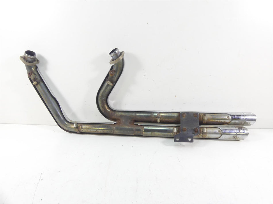 2002 Harley Softail FXSTDI Deuce Vance Hines Big Shots Staggered Exhaust 47339 {{ shop.shopifyCountryName }} - Mototech271