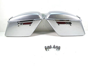 2012 Harley FLD Dyna Switchback Saddlebag Set Brilliant Silver Pearl 90200018BDK | Mototech271