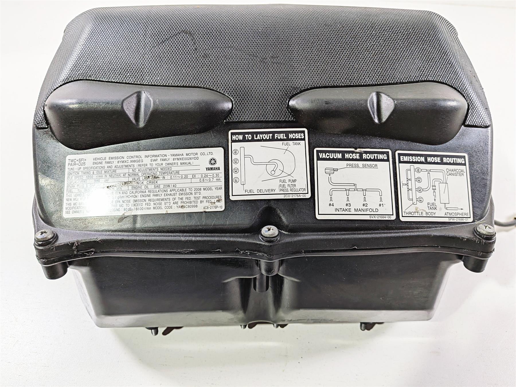 2008 Yamaha YZF R1 RN19 Air Box Breather & Actuator & Stacks 4C8-1440B-00-00 {{ shop.shopifyCountryName }} - Mototech271