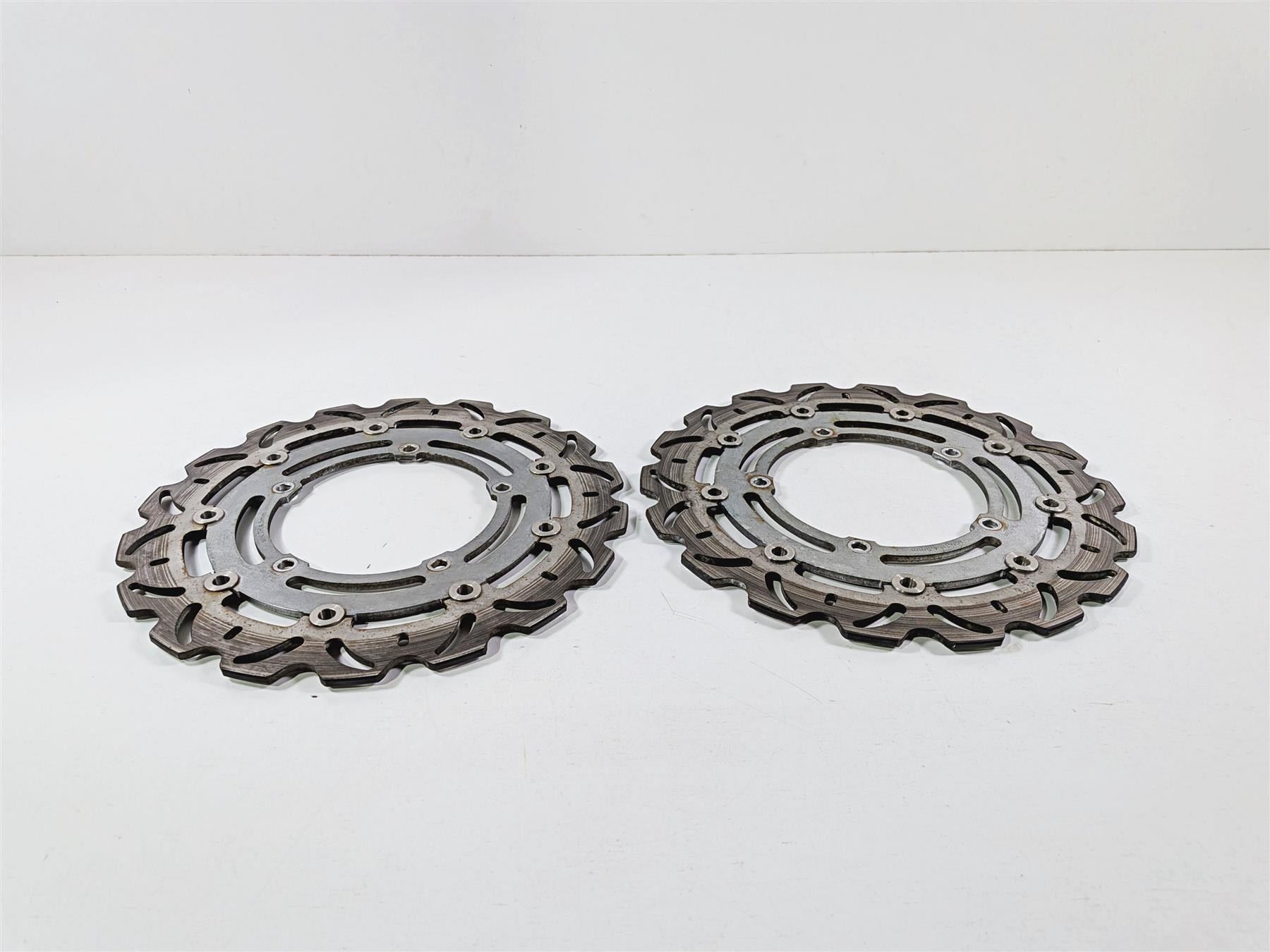 2008 Yamaha YZF R1 RN19 Voodoo Wave Front Brake Disc Rotor Set 4C8