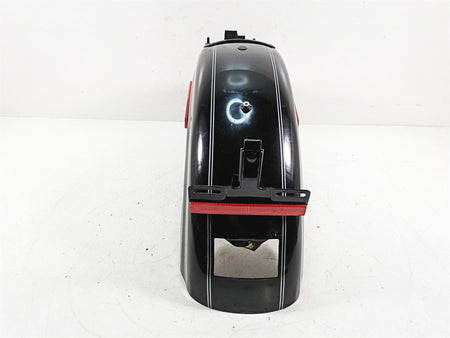 2007 Harley Sportster XL1200 C Rear Fender Vivid Black Silver Stripe 59847-10 {{ shop.shopifyCountryName }} - Mototech271
