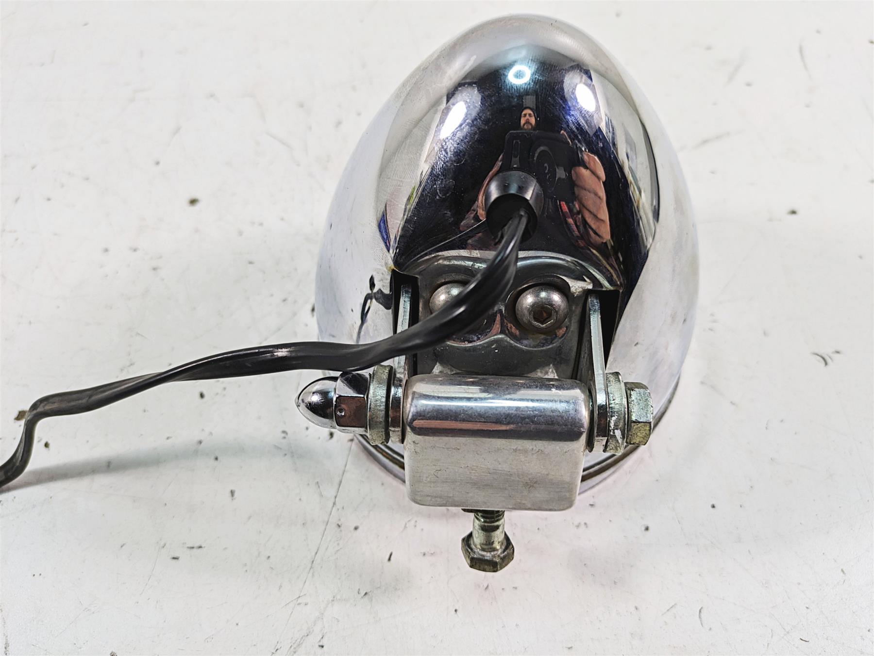 2009 Harley FXCWC Softail Rocker C Headlight Bucket Shell & Mount 69785-08 {{ shop.shopifyCountryName }} - Mototech271