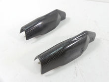 Load image into Gallery viewer, 2008 Ducati Hypermotard 1100S Lower Carbon Fiber Fork Guards 46012811C 46012801C | Mototech271
