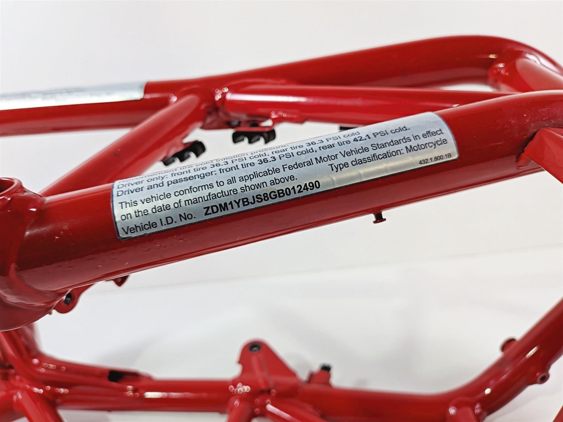 2016 Ducati Hypermotard 939 SP Straight Main Frame Chassis With Clean Virginia Title 47017931AA-Mototech271