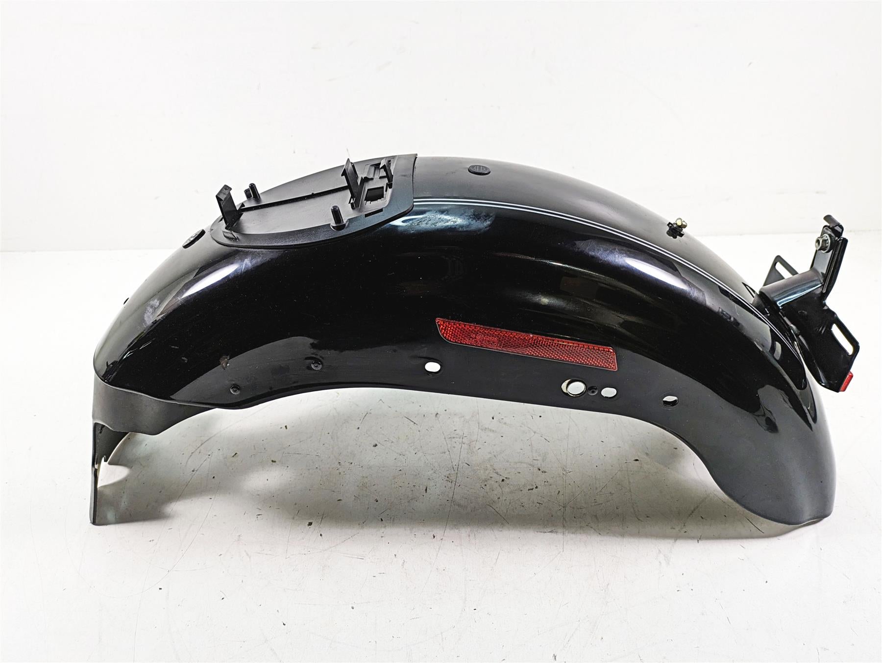 2007 Harley Sportster XL1200 C Rear Fender Vivid Black Silver Stripe 59847-10 {{ shop.shopifyCountryName }} - Mototech271