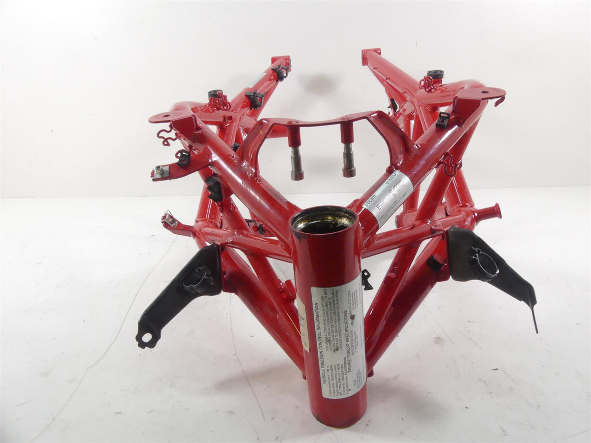 2015 Ducati Diavel Carbon Red Straight Main Frame Chassis Cln Ez Rgstr 470P2012A {{ shop.shopifyCountryName }} - Mototech271
