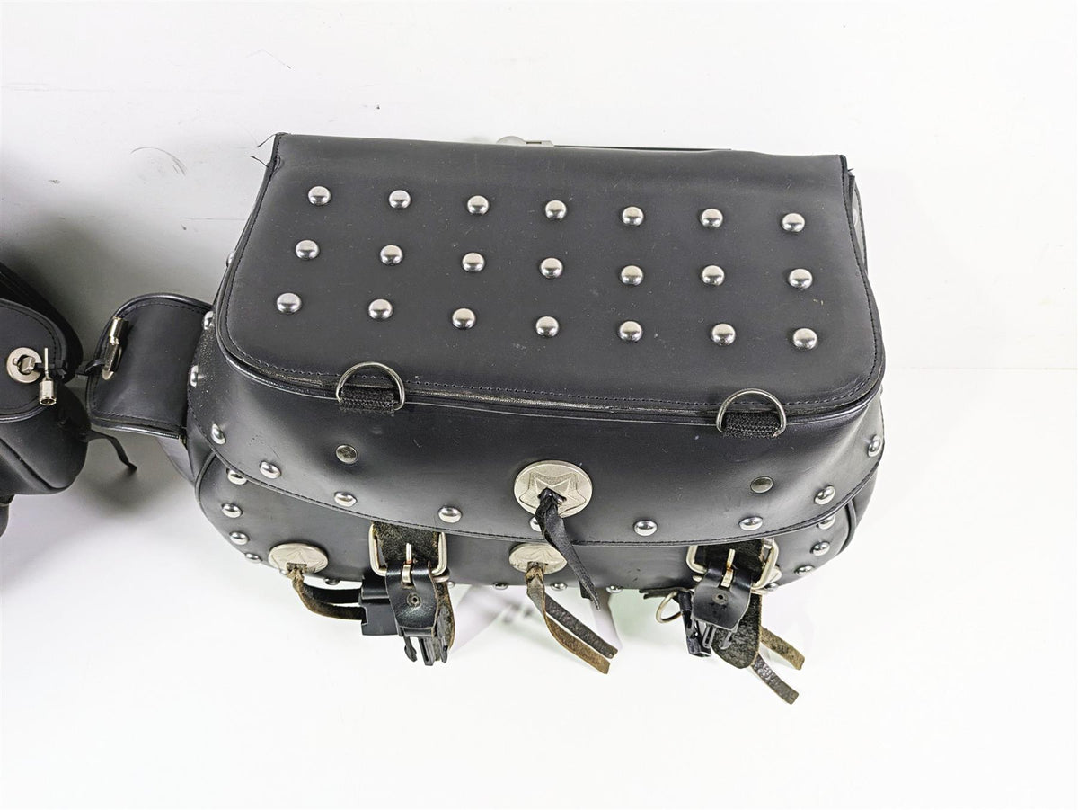 2002 Indian Spirit Deluxe Studded Leather Saddlebag & Mount & Keys Set READ {{ shop.shopifyCountryName }} - Mototech271