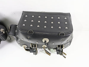 2002 Indian Spirit Deluxe Studded Leather Saddlebag & Mount & Keys Set READ