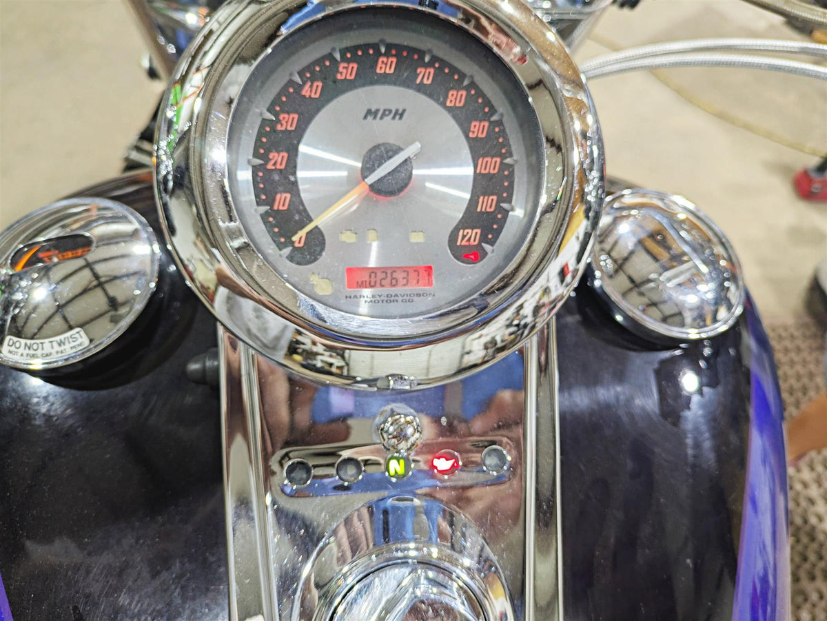 2005 Harley Softail FLSTFSE CVO Fat Boy Speedometer Gauge Instrument 26K 67474-04A-Mototech271