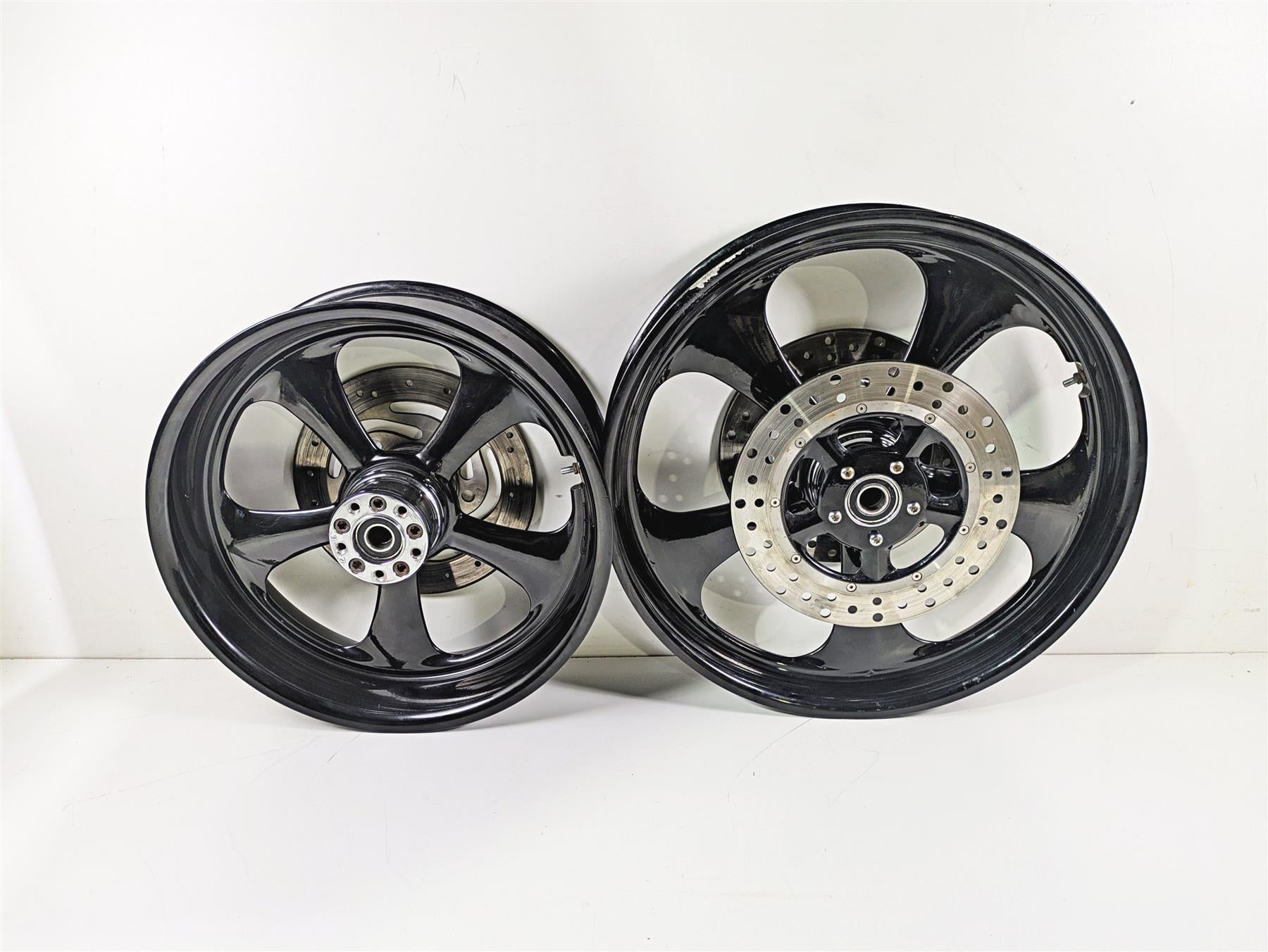 02-07 Harley Touring Custom Black Wheel Rim Set 18x5.5 21x3.5 {{ shop.shopifyCountryName }} - Mototech271