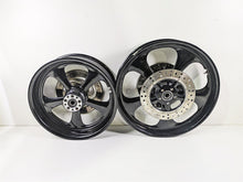 Load image into Gallery viewer, 02-07 Harley Touring Custom Black Wheel Rim Set 18x5.5 21x3.5
