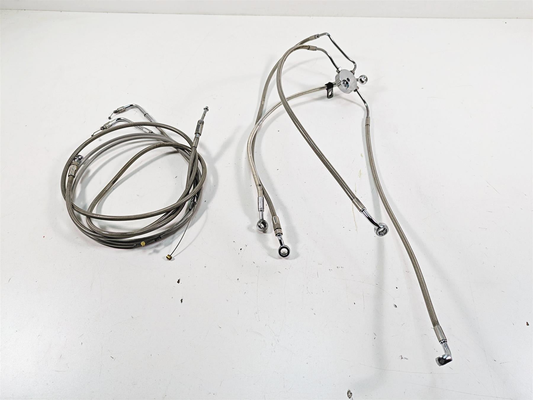 2009 Harley Dyna FXDFSE CVO Fat Bob 10" Handlebars Brake Throttle Clutch Cables {{ shop.shopifyCountryName }} - Mototech271