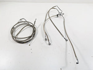 2009 Harley Dyna FXDFSE CVO Fat Bob 10" Handlebars Brake Throttle Clutch Cables