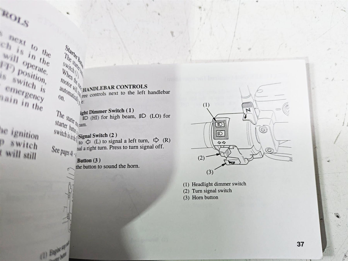 1998 Honda GL1500 Valkyrie Tour Owners Manual 00X31-MZ0-6200 {{ shop.shopifyCountryName }} - Mototech271