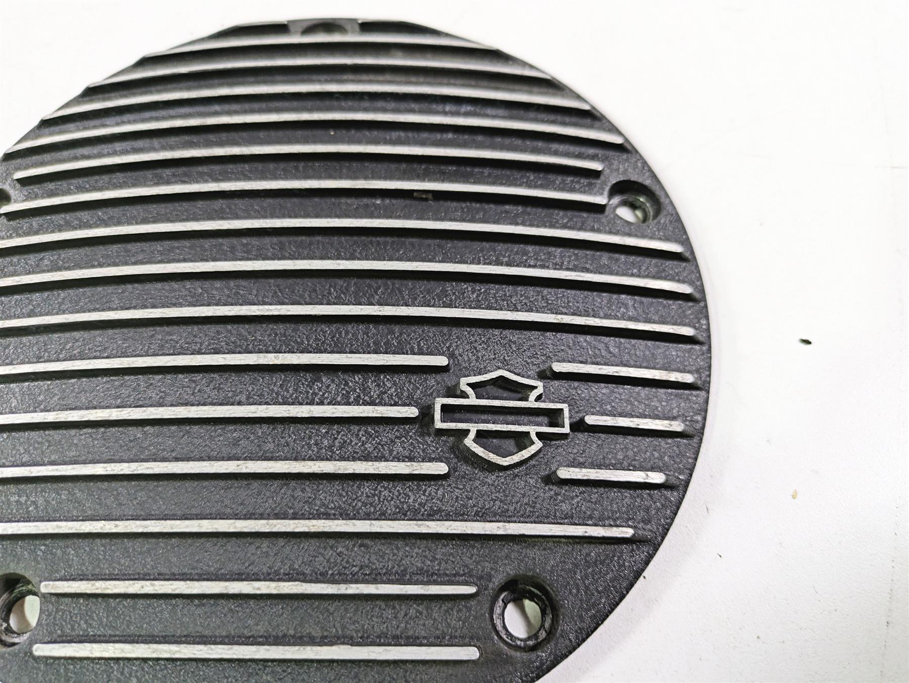 2008 Harley FLSTSB Cross Bones Black Fin Derby Cover 25454-01 {{ shop.shopifyCountryName }} - Mototech271