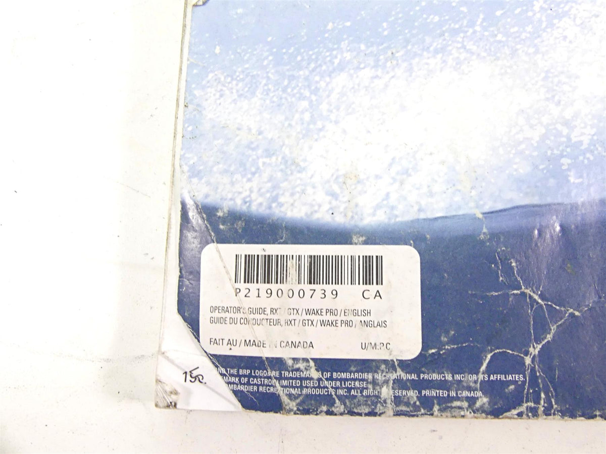 2011 Sea-Doo RXT-X 260 GTX Wake Pro Owners Manual Booklet 219000739 {{ shop.shopifyCountryName }} - Mototech271