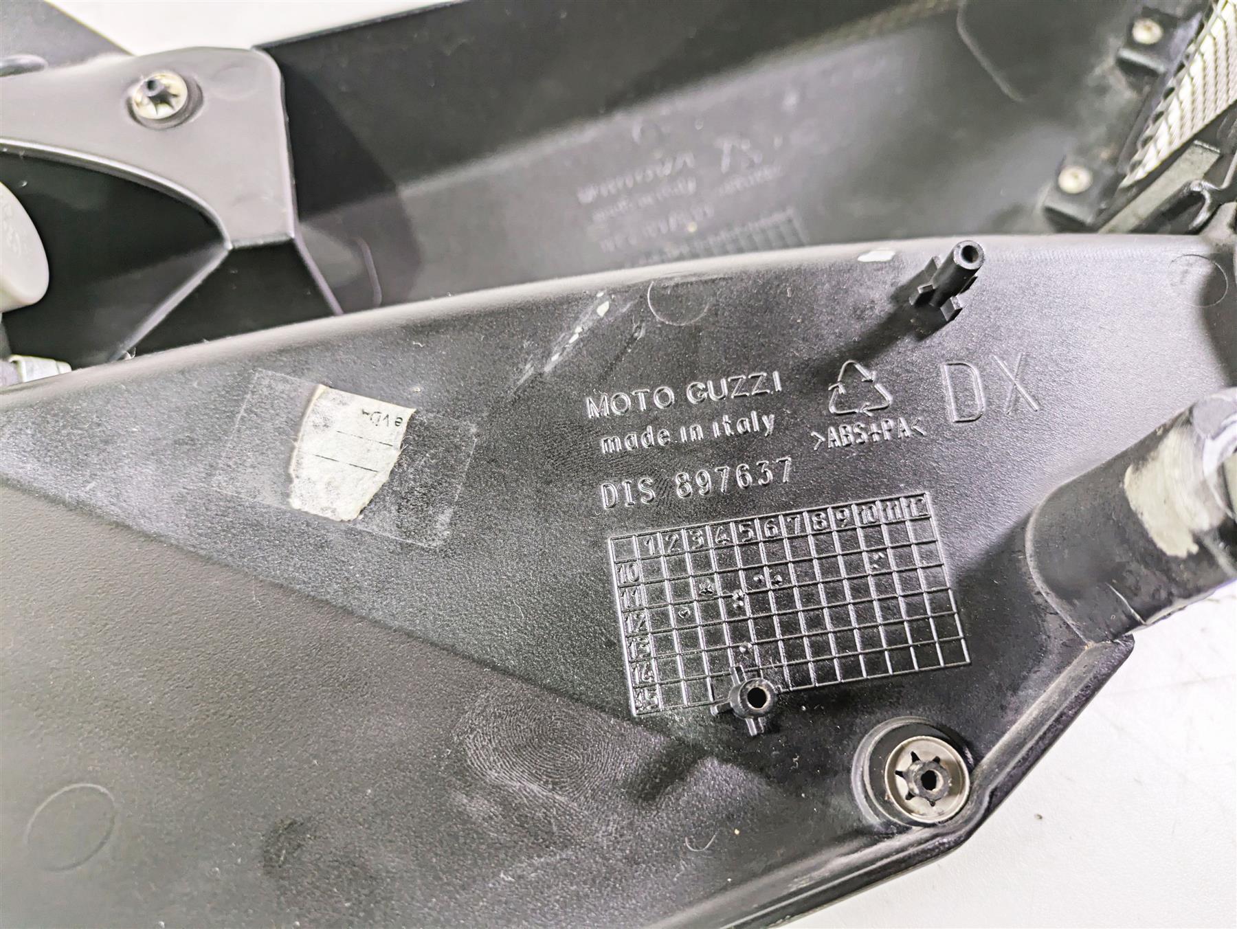 2016 Moto Guzzi Stelvio 1200 8V NTX Right Under Fuel Tank Side Cover Set 897639 {{ shop.shopifyCountryName }} - Mototech271