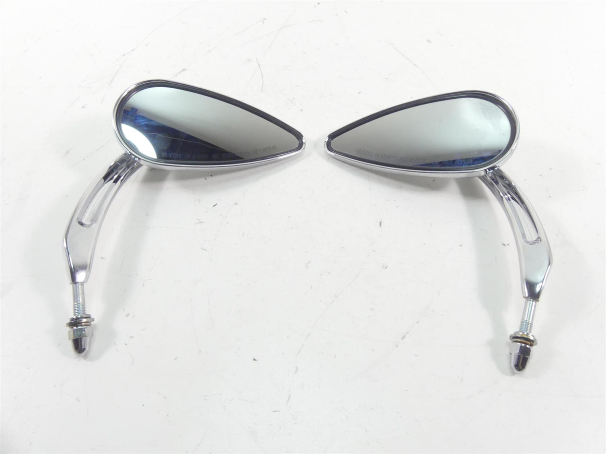 2012 Harley Touring FLHTK Electra Glide Willie G Skull Teardrop Mirrors 91315-04 {{ shop.shopifyCountryName }} - Mototech271