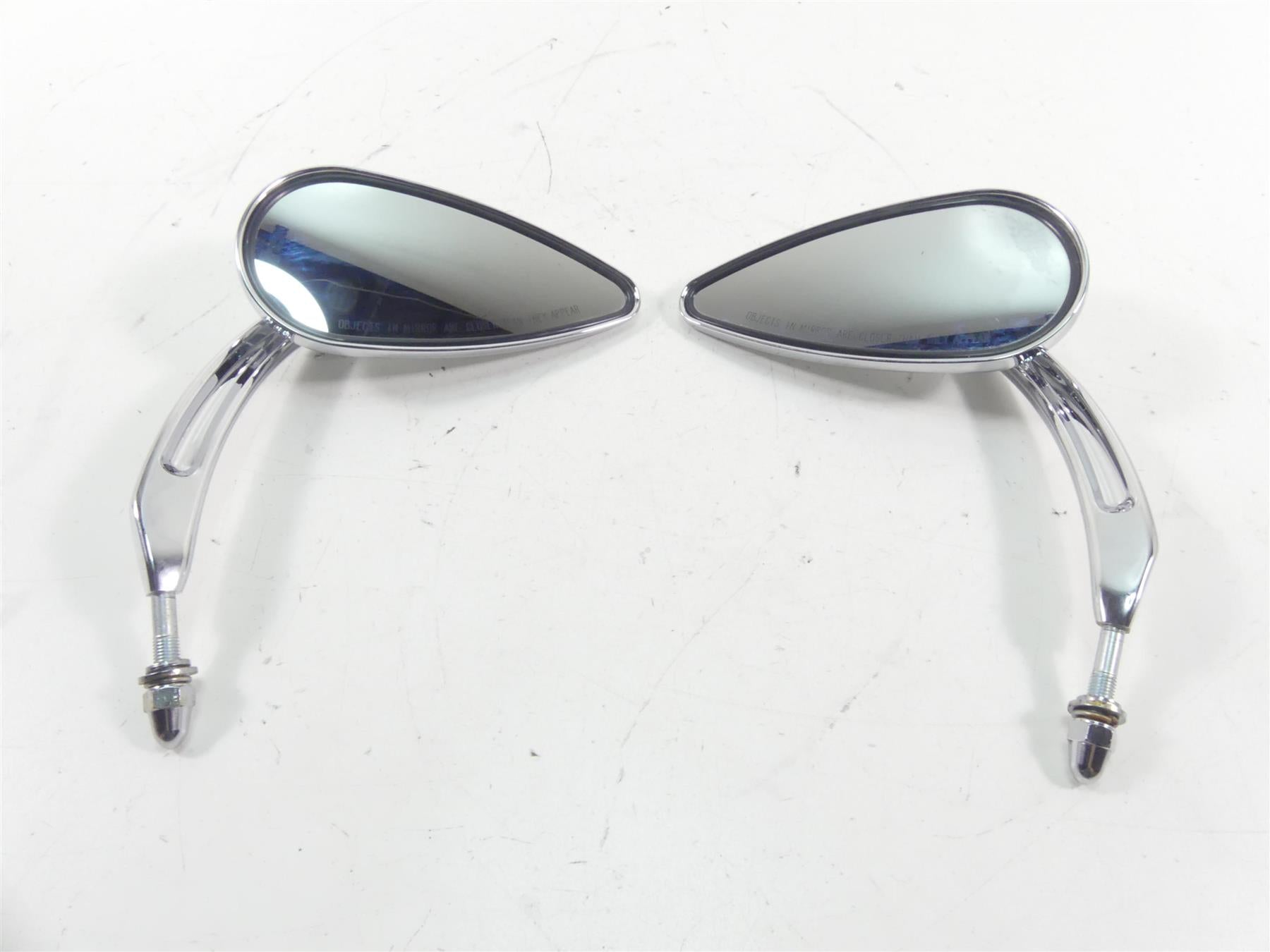 2012 Harley Touring FLHTK Electra Glide Willie G Skull Teardrop Mirrors 91315-04 {{ shop.shopifyCountryName }} - Mototech271
