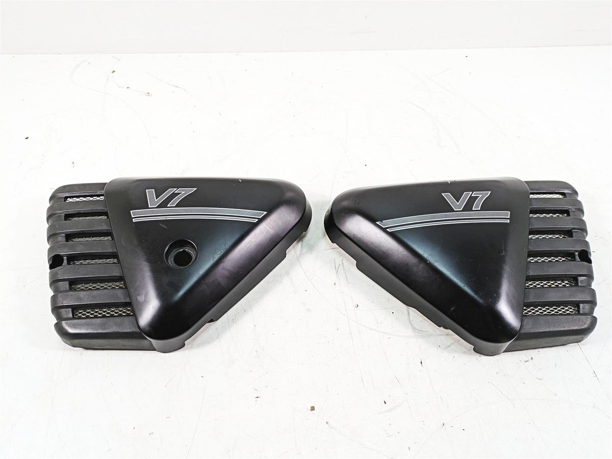 2013 Moto Guzzi V7 750 Stone Black Side Cover Fairing Cowl Set 978941 978944 {{ shop.shopifyCountryName }} - Mototech271