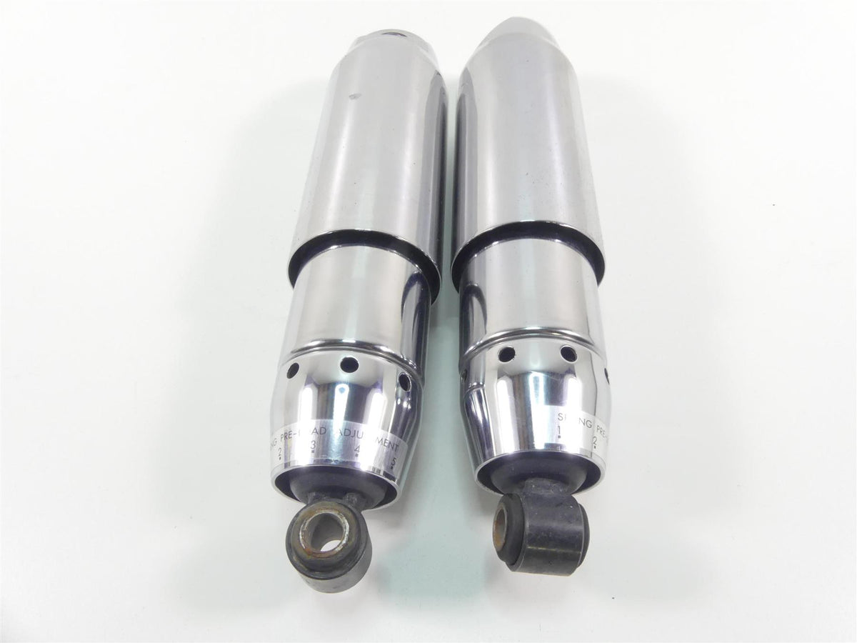 2009 Harley Dyna FXDF SE CVO Fat Bob Rear 12" Chrome Shock Damper Set 54608-04 {{ shop.shopifyCountryName }} - Mototech271