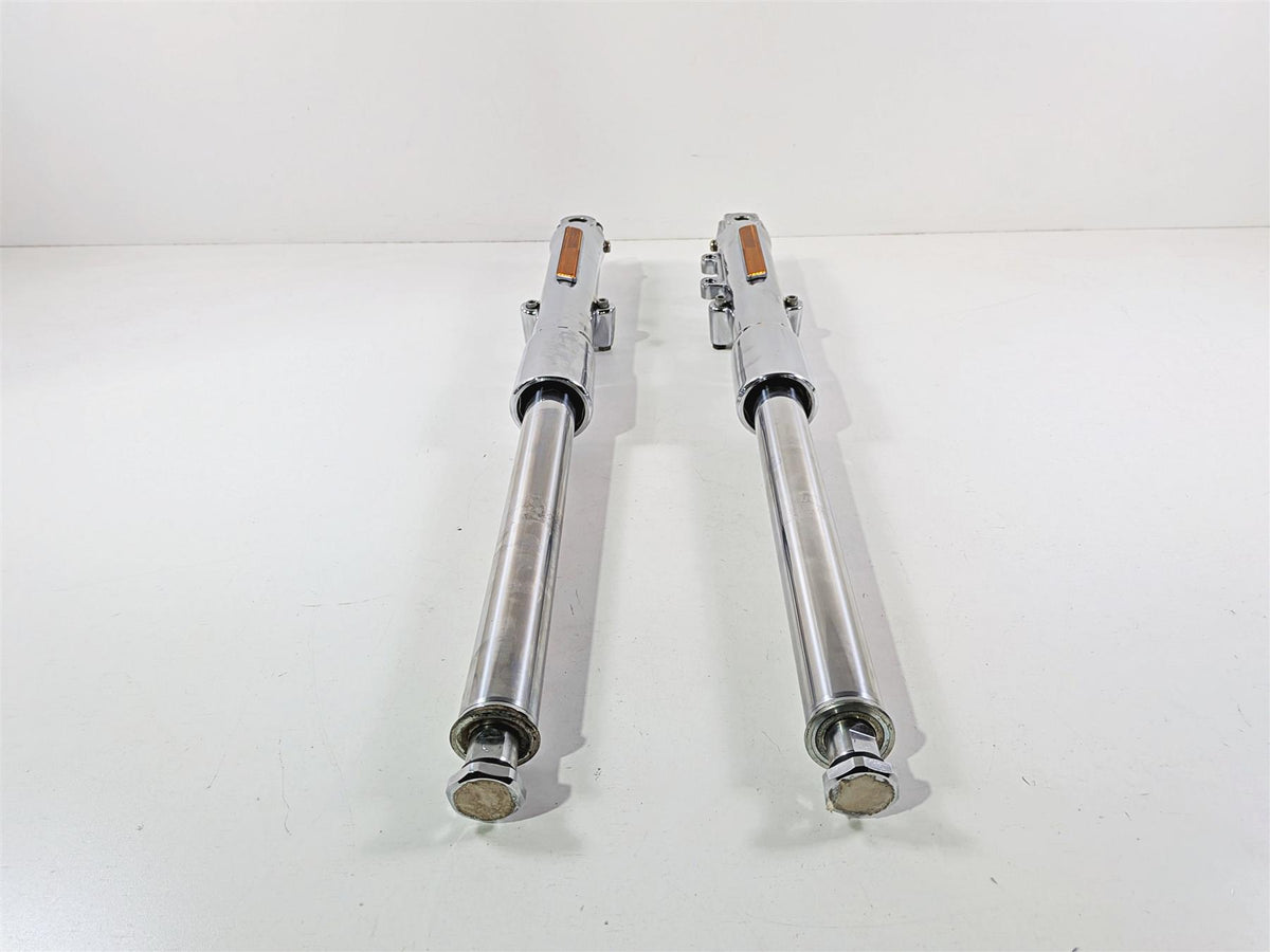 2005 Harley Softail FLSTFSE CVO Fat Boy Chrome Front Fork Leg Set 46310-05 46312-05-Mototech271