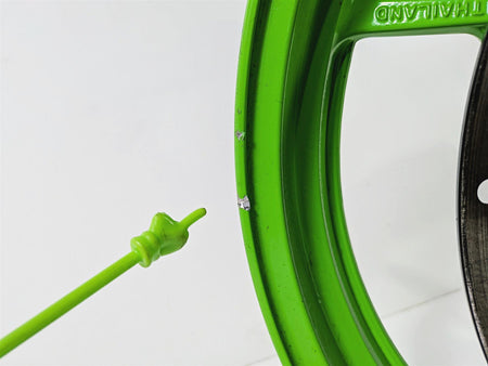2024 Kawasaki EX500 Ninja 40th An. Strght Green Front Wheel Rim 17x3 41073-0752 {{ shop.shopifyCountryName }} - Mototech271