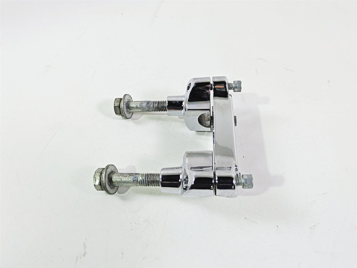 2004 Harley Softail FXSTDI Deuce Chrome Short Handlebar Riser Holder Set {{ shop.shopifyCountryName }} - Mototech271