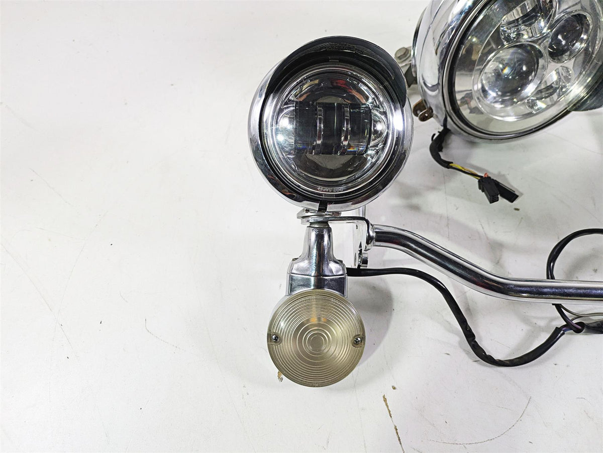 2008 Harley FLSTC 105TH Softail Heritage Led Headlight Spot Light Set 69748-05B {{ shop.shopifyCountryName }} - Mototech271