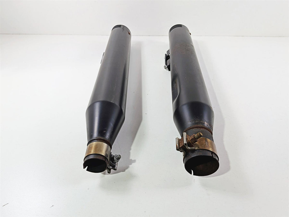 2018 Harley Touring FLHTCU Electra Glide Sharkroad Black 4" Slip On Muffler Pipes-Mototech271