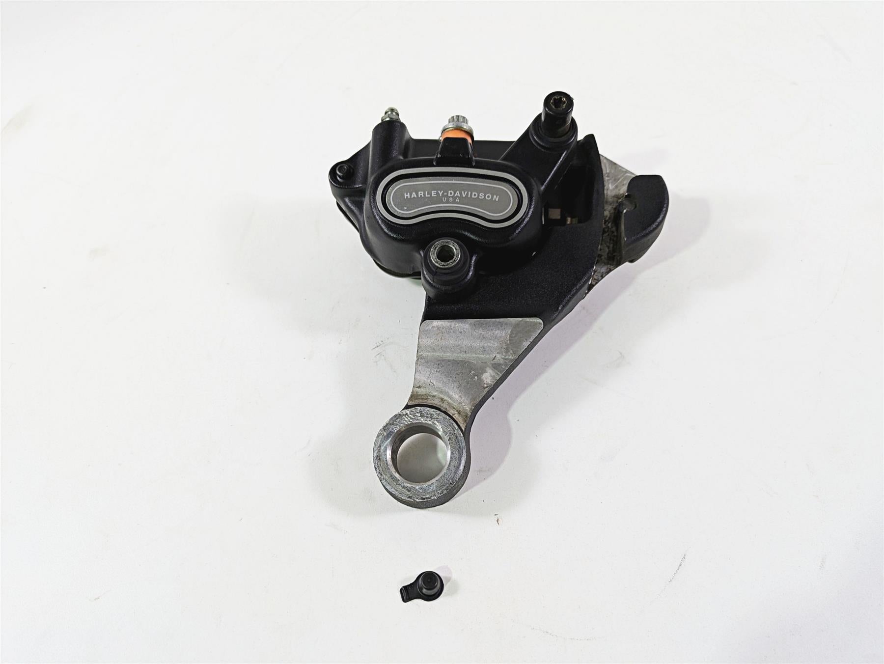 2009 Harley FLSTSB Cross Bones Rear Brake Caliper & Bracket 40908-08 42895-08A {{ shop.shopifyCountryName }} - Mototech271