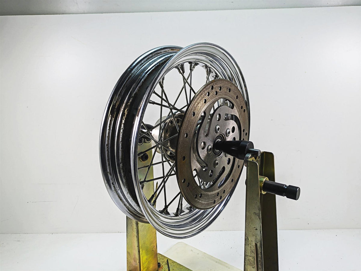 2000 Harley FXSTS Softail Springer Chrome Spoke Rear Wheel Rim 16x3 43085-97 {{ shop.shopifyCountryName }} - Mototech271