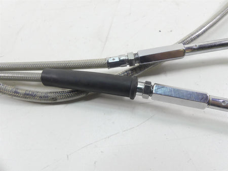 Big Twin Harley Dyna Softail for 19" Ape Hanger Throttle Cable & Brake Line Set {{ shop.shopifyCountryName }} - Mototech271