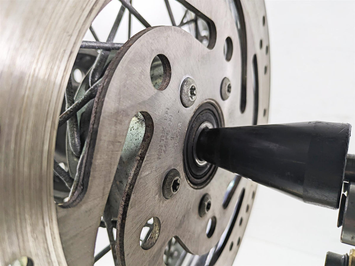 2002 Harley FLSTC Softail Heritage 16x3 Front Wheel Rim Rotor & Cover 43085-97 {{ shop.shopifyCountryName }} - Mototech271