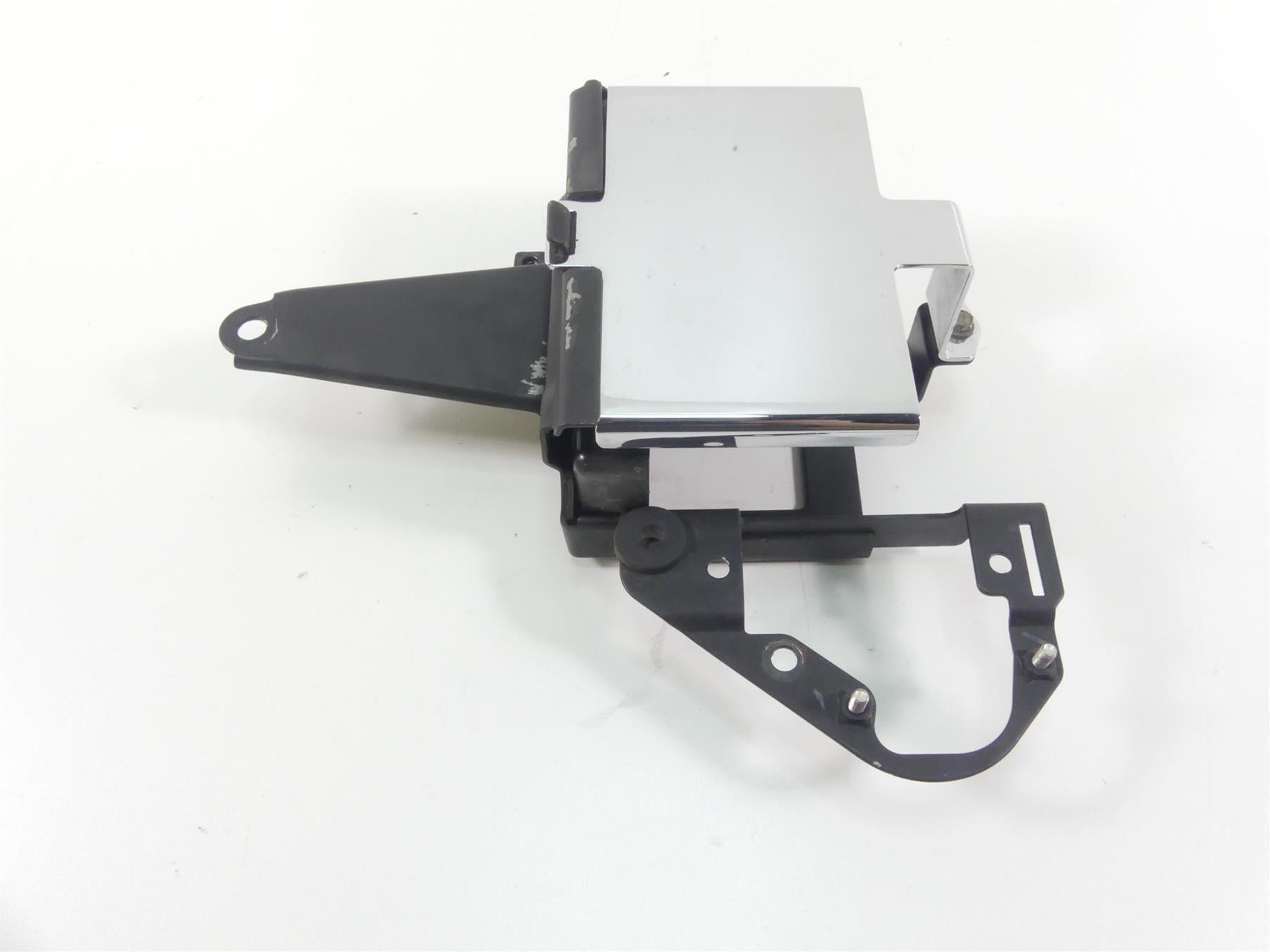 2002 Triumph Bonneville America Battery Box & Chrome Cover Lid Holder A9750011