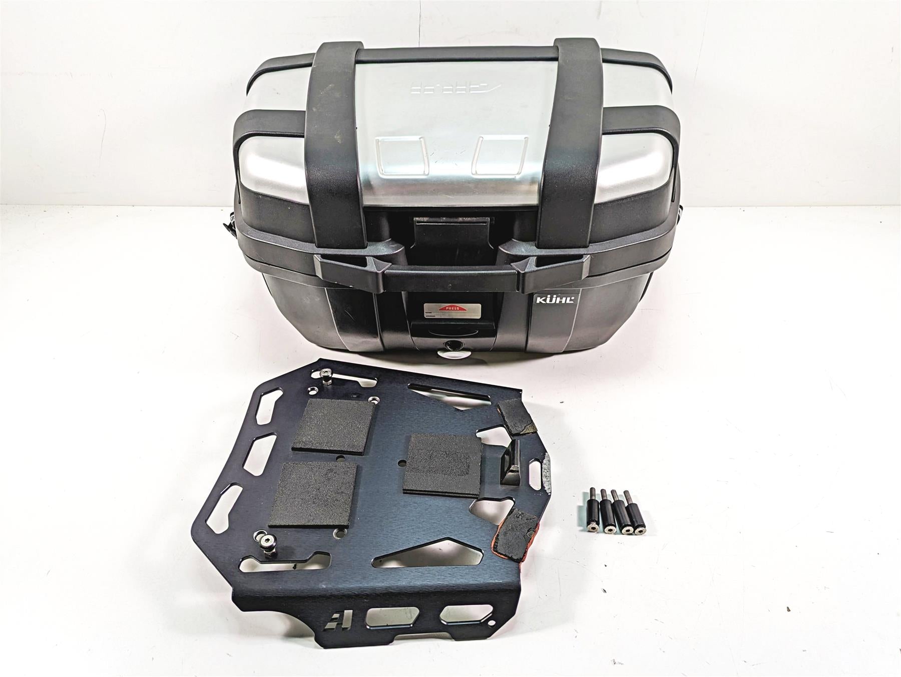2012 Triumph Tiger 800XC ABS Givi Aluminum Top Case 52L + Bracket - Read TRK52N