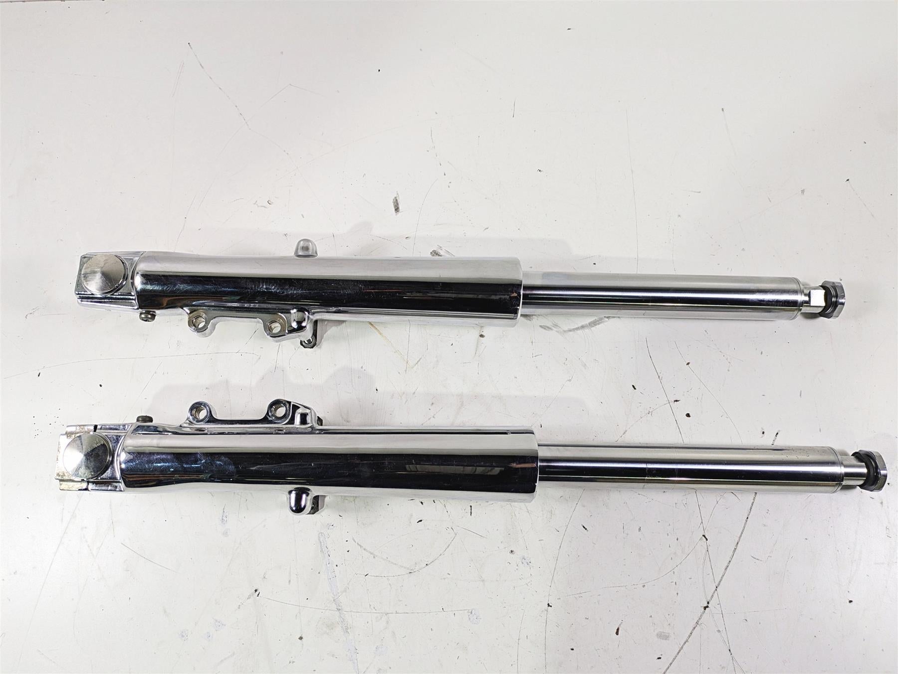 2007 Harley Touring FLHTCU SE CVO E-Glide Front Chrome Fork Leg Set 46621-06 | Mototech271