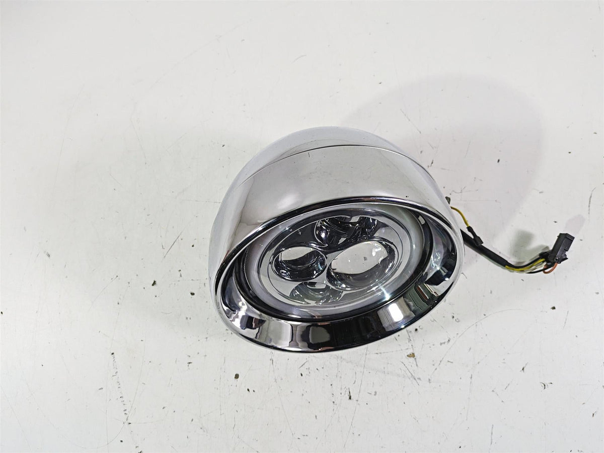 2002 Harley FLSTC Softail Heritage 7" Led Bulb Chrome Headlight Bucket 69748-05 {{ shop.shopifyCountryName }} - Mototech271