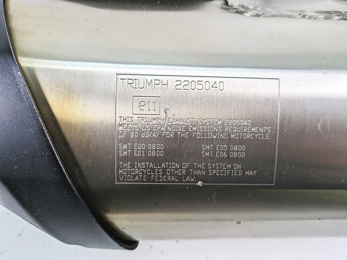 2012 Triumph Tiger 800XC ABS Oem Exhaust Muffler Silencer Pipe T2205030 T2205040 {{ shop.shopifyCountryName }} - Mototech271