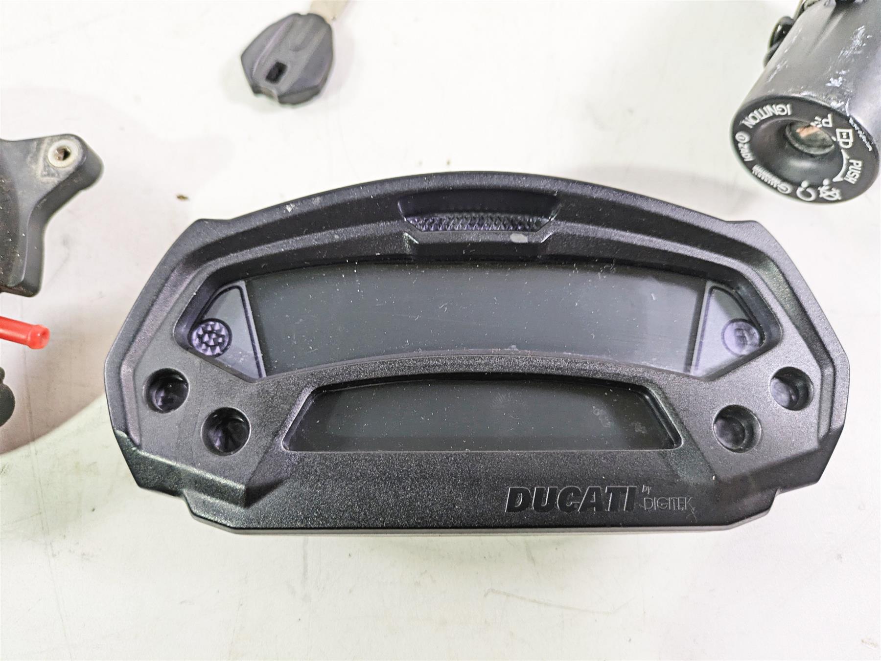 2009 Ducati Monster 1100 S Speedometer Gauge 19K Ignition Switch Key 40610703A {{ shop.shopifyCountryName }} - Mototech271