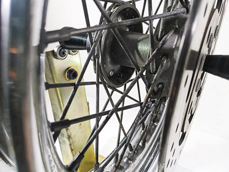 2002 Harley FLSTC Softail Heritage 16x3 Front Wheel Rim Rotor & Cover 43085-97 {{ shop.shopifyCountryName }} - Mototech271
