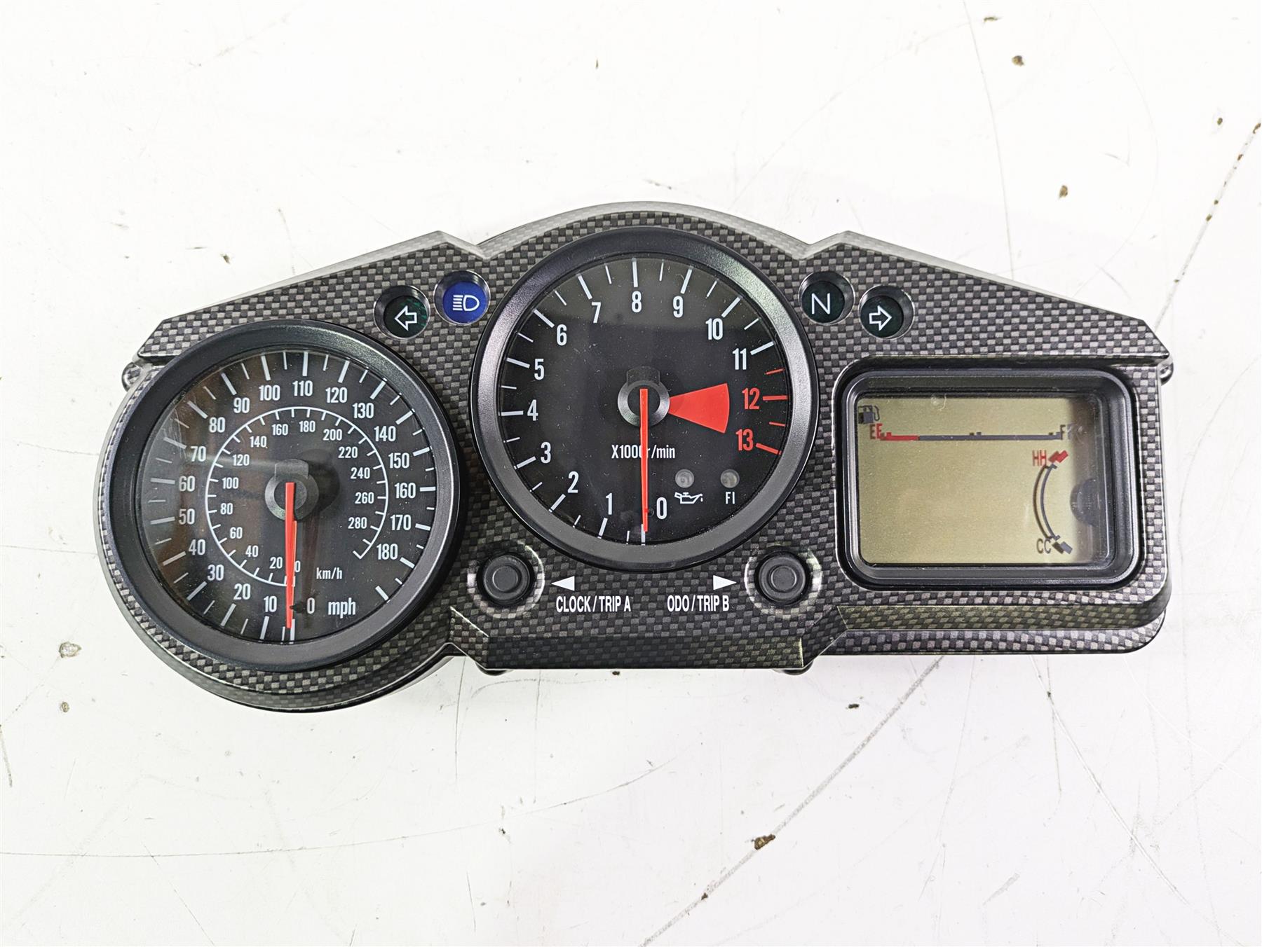 2005 Kawasaki ZX12R Ninja Gauges Speedometer Instrument - 15k 2005 Kawasaki ZX12R Ninja Gauges Speedometer Instrument - 15k